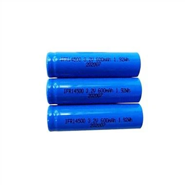 14500 3.2V600mAh LiFePO4-akkukenno